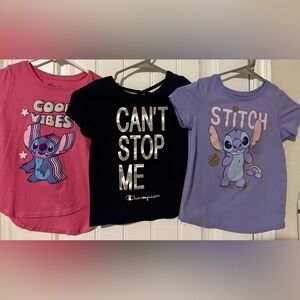 Lot of 3 girls short sleeve tees. Size 5/6